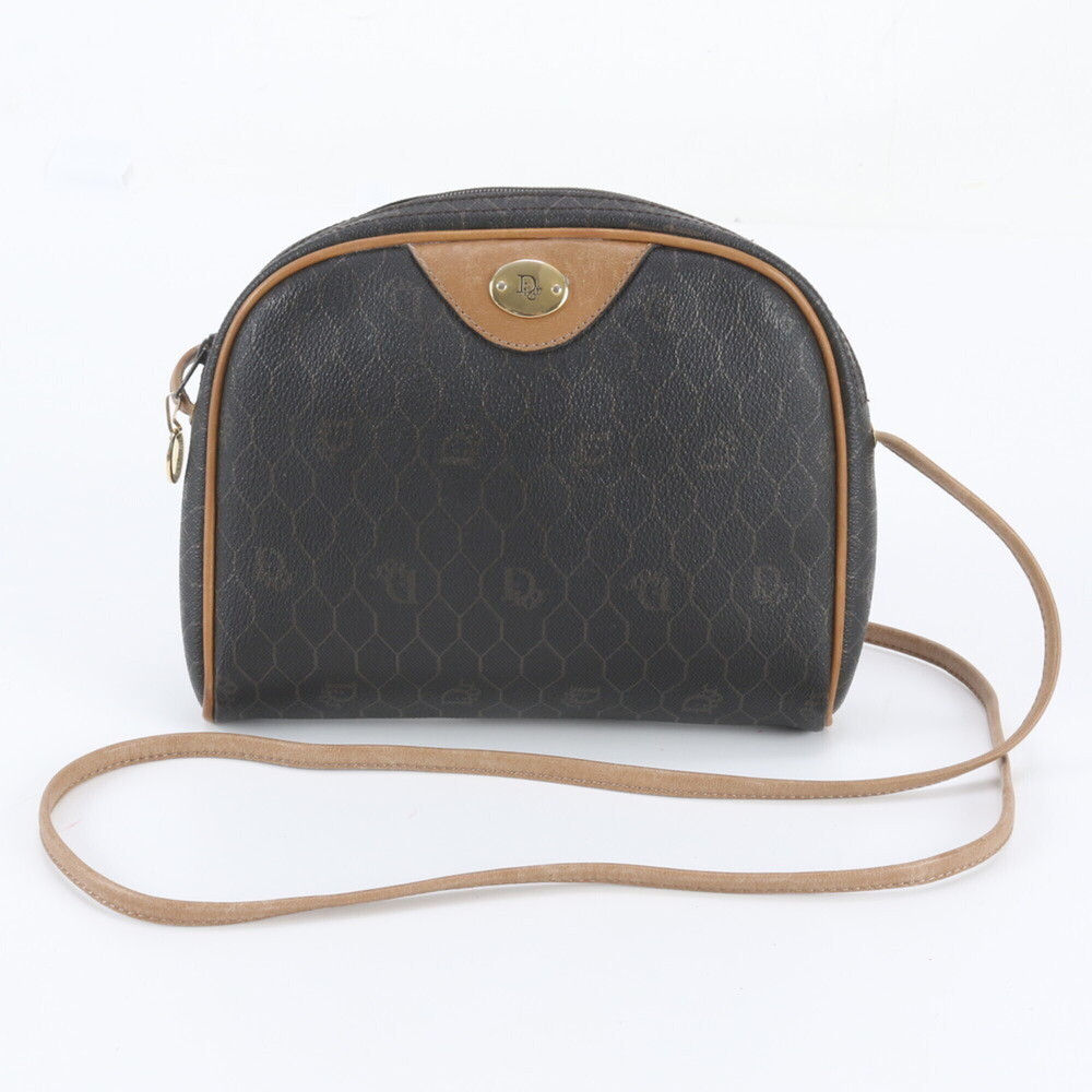 Christian Dior Honeycomb Leather Shoulder Bag Crossbody for Women